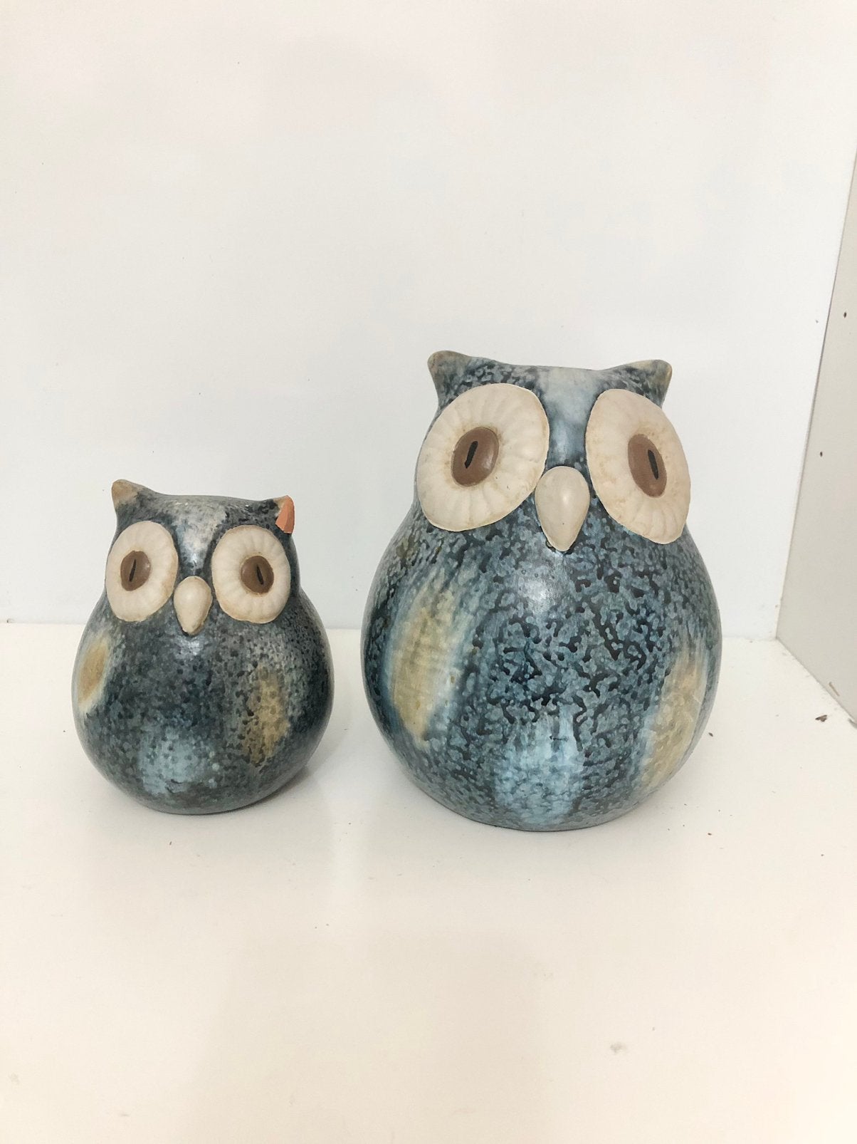 Twee keramische uilen voor decoratie, Ophalen of Verzenden