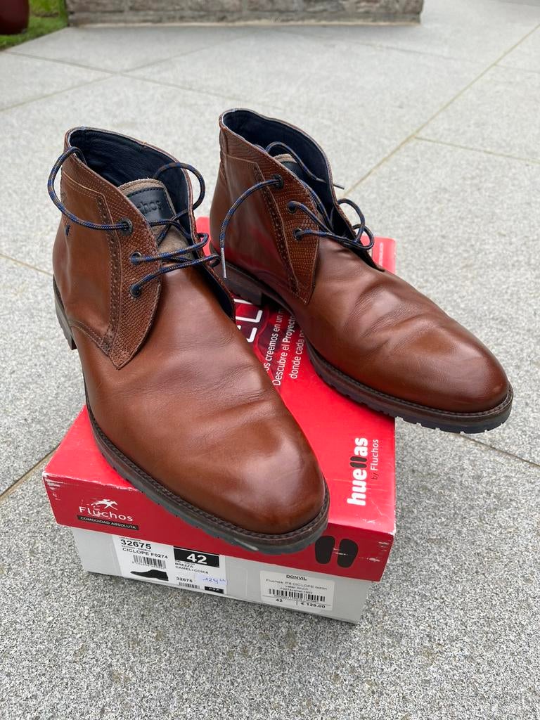 Fluchos lederen herenschoen (Ciclope) - Maat 42, Kleding | Heren, Schoenen, Ophalen of Verzenden, Zo goed als nieuw