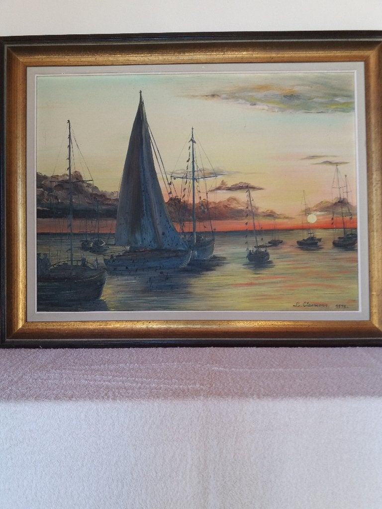 tableaux sur toile et sur bois...entre 1900 et années70, Encadré, Peinture à l'huile, Paysage, Enlèvement