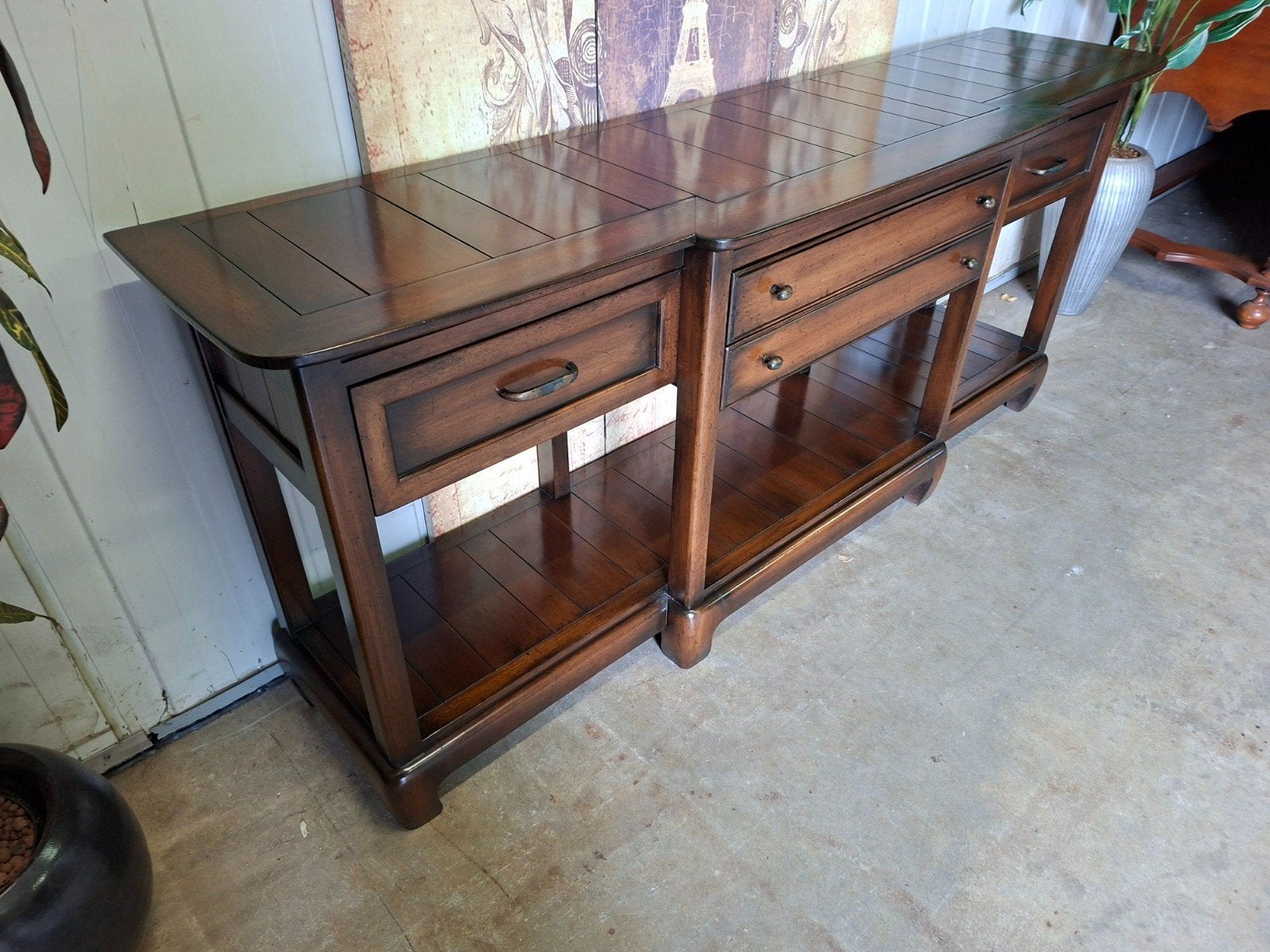 Klassieke Engels sidetable, wandtafel, console afm:180x45 en, Huis en Inrichting, Ophalen of Verzenden