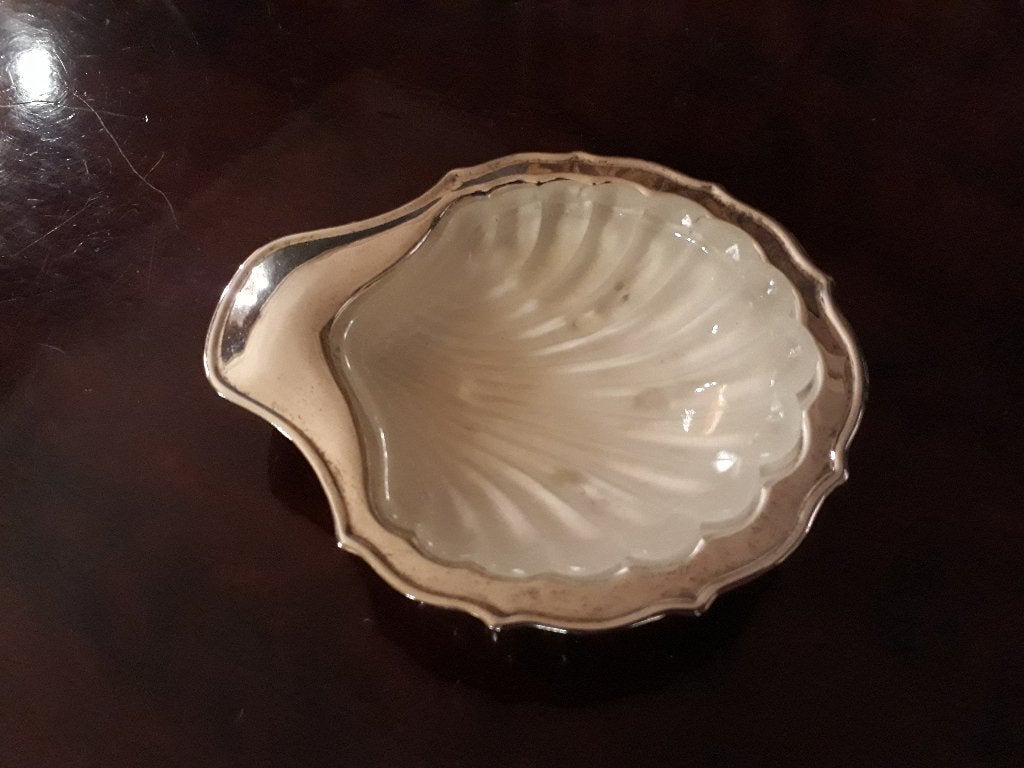 Verzilverd schaaltje voor zeep, Ophalen of Verzenden, Zilver