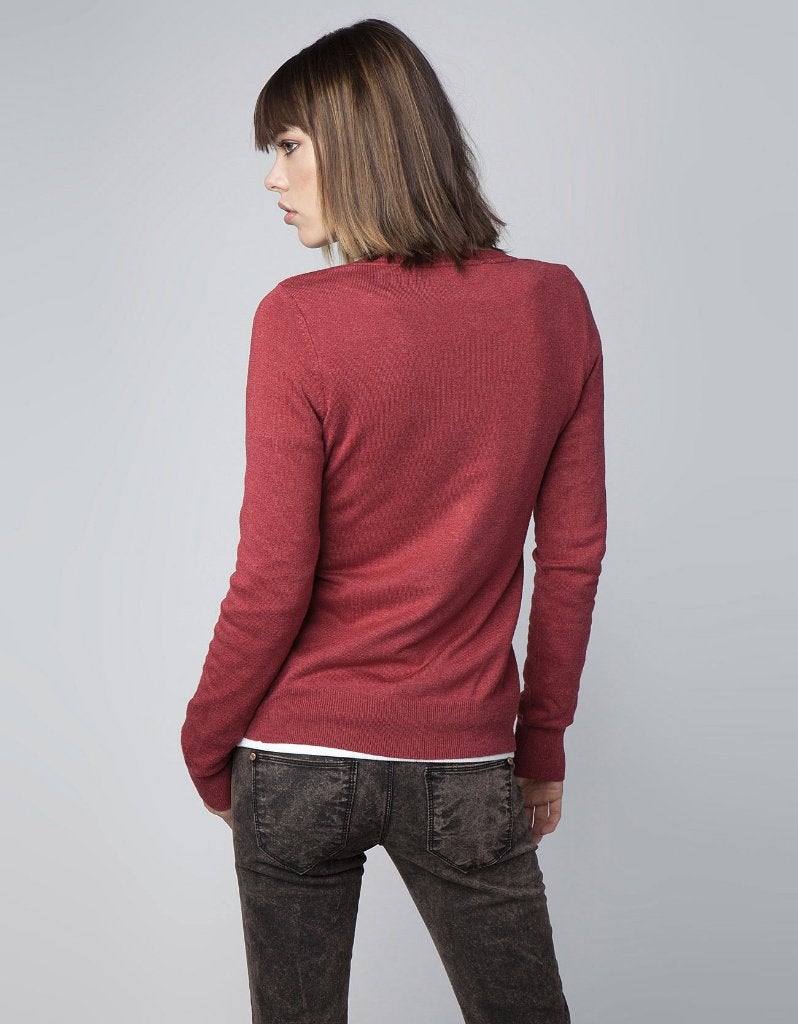 Bordeaux gilet van Bershka - Maat medium, Ophalen of Verzenden