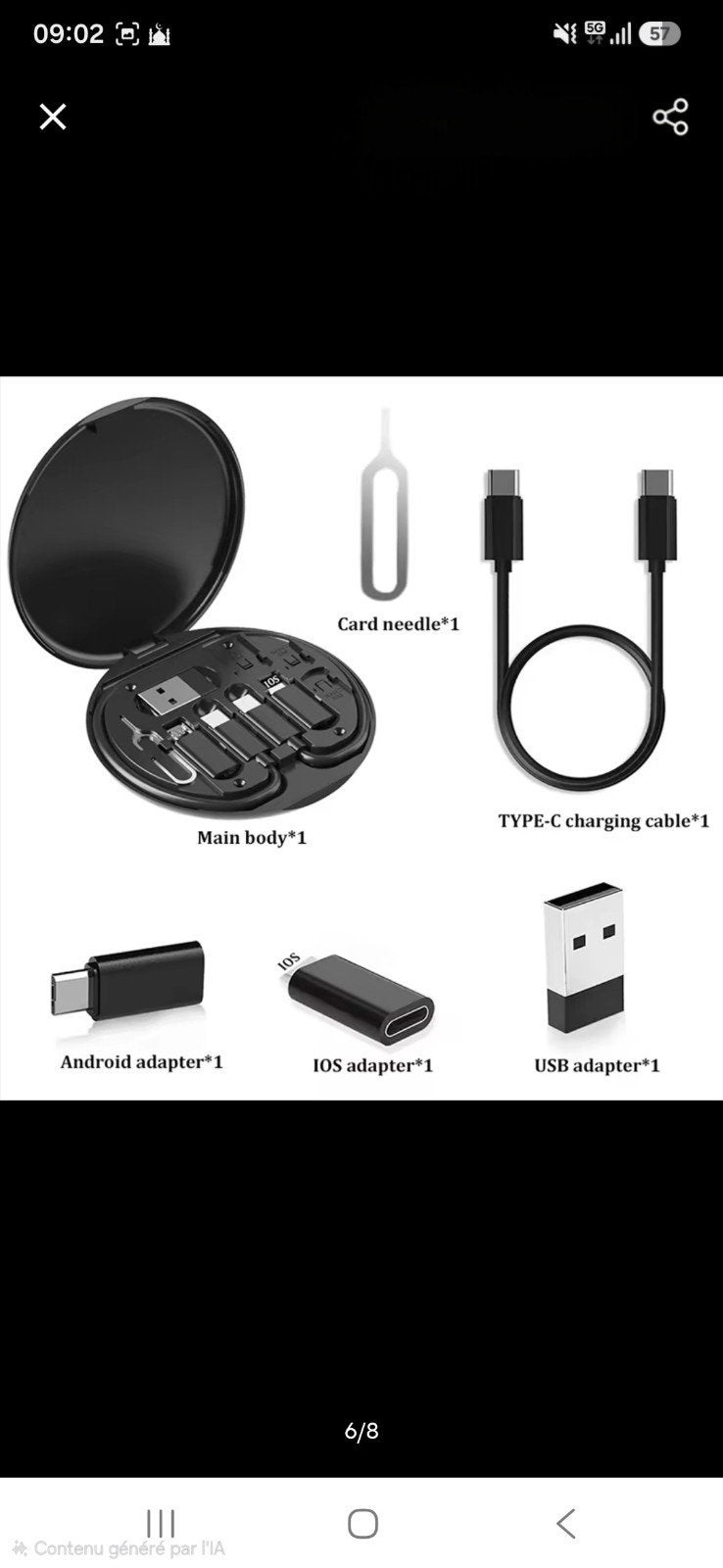 Kit Usb-C Multifonctions Smartphone PC tablette, Enlèvement ou Envoi, Neuf, MW