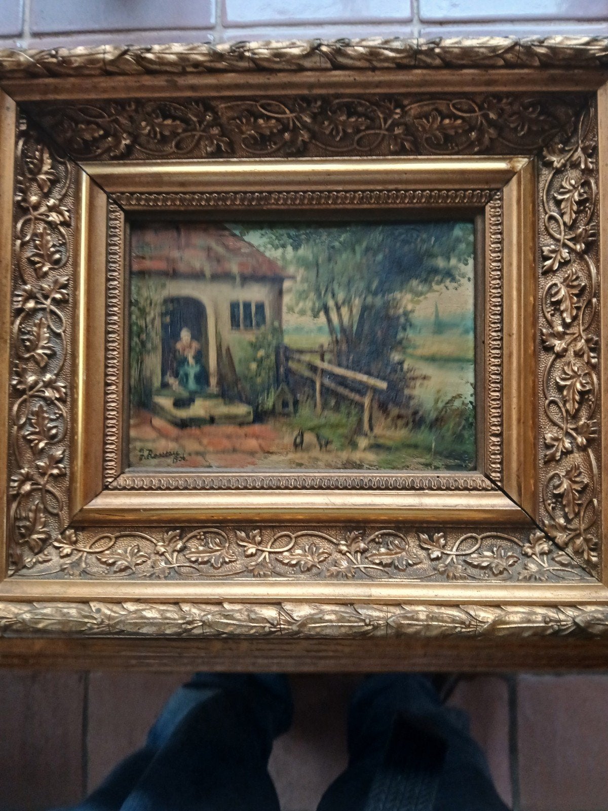 Tableau 1906 J. Rosseau ?, Antiquités & Art, Enlèvement ou Envoi, Panneau