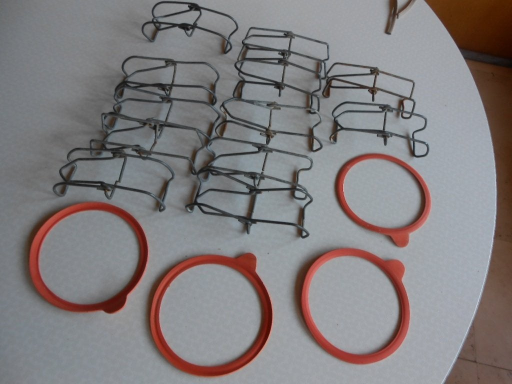 metalen beugels - klemmen voor Weck bokalen, Ophalen of Verzenden, Gebruikt