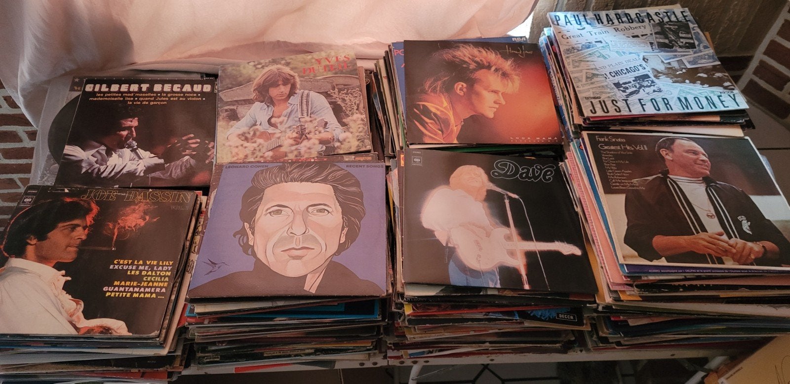 Énorme lot de vinyles 33t, Enlèvement