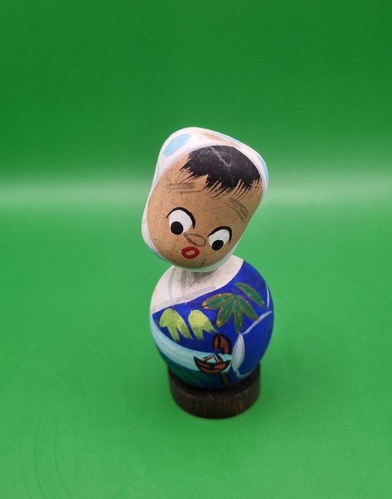 Grappige Sosaku Kokeshi, Antiek en Kunst, Hout, Ophalen of Verzenden, Geschilderd, Japan