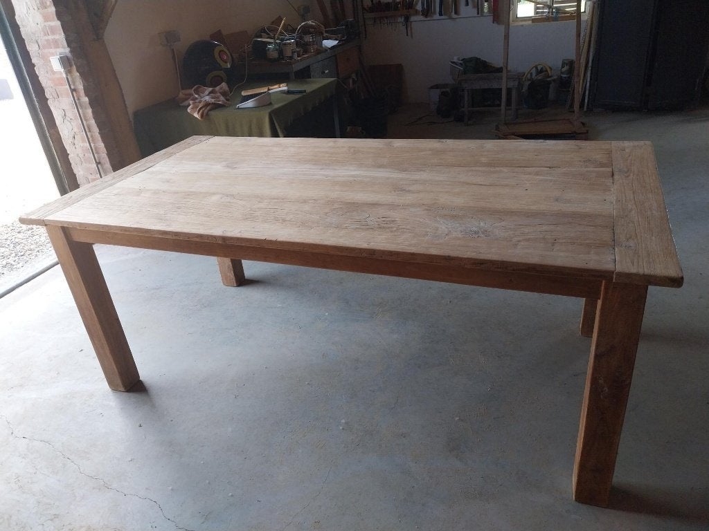 Showroommodel teak tuintafel 200 cm, Tuin en Terras, Tuintafels, Ophalen, Zo goed als nieuw, Rechthoekig, Teakhout