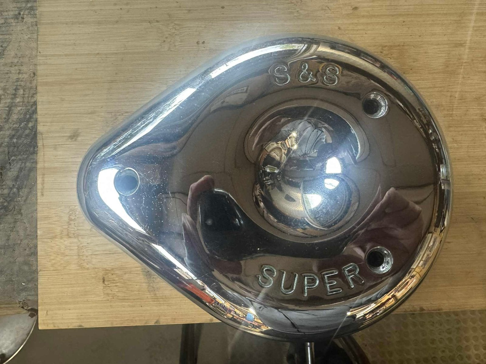 Luchtfilter cover S&S origineel., Motoren, Ophalen of Verzenden, Gebruikt