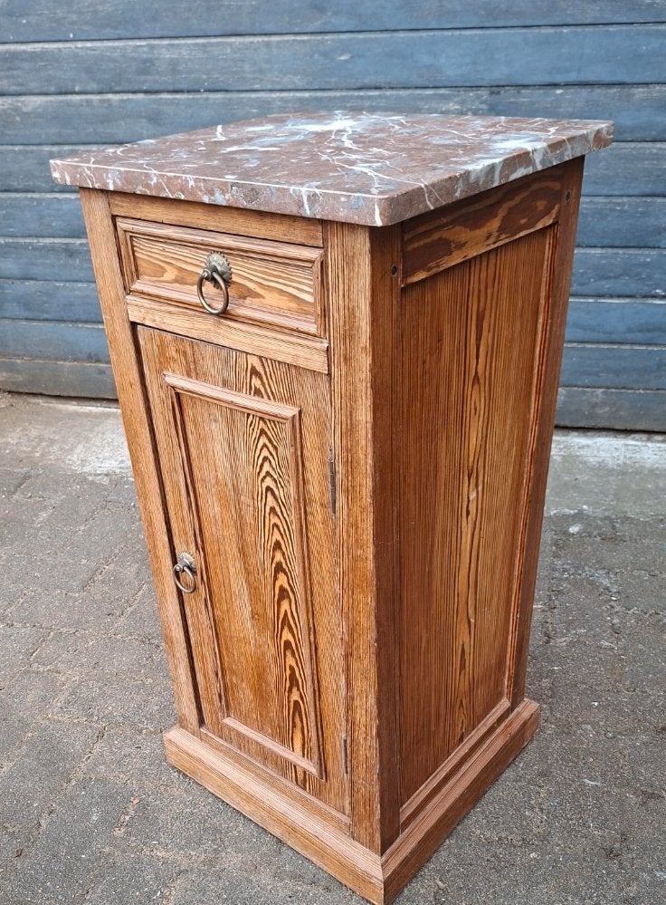 SPITZ PAINE NACHTTAFEL met MARMER BLAD, Ophalen of Verzenden