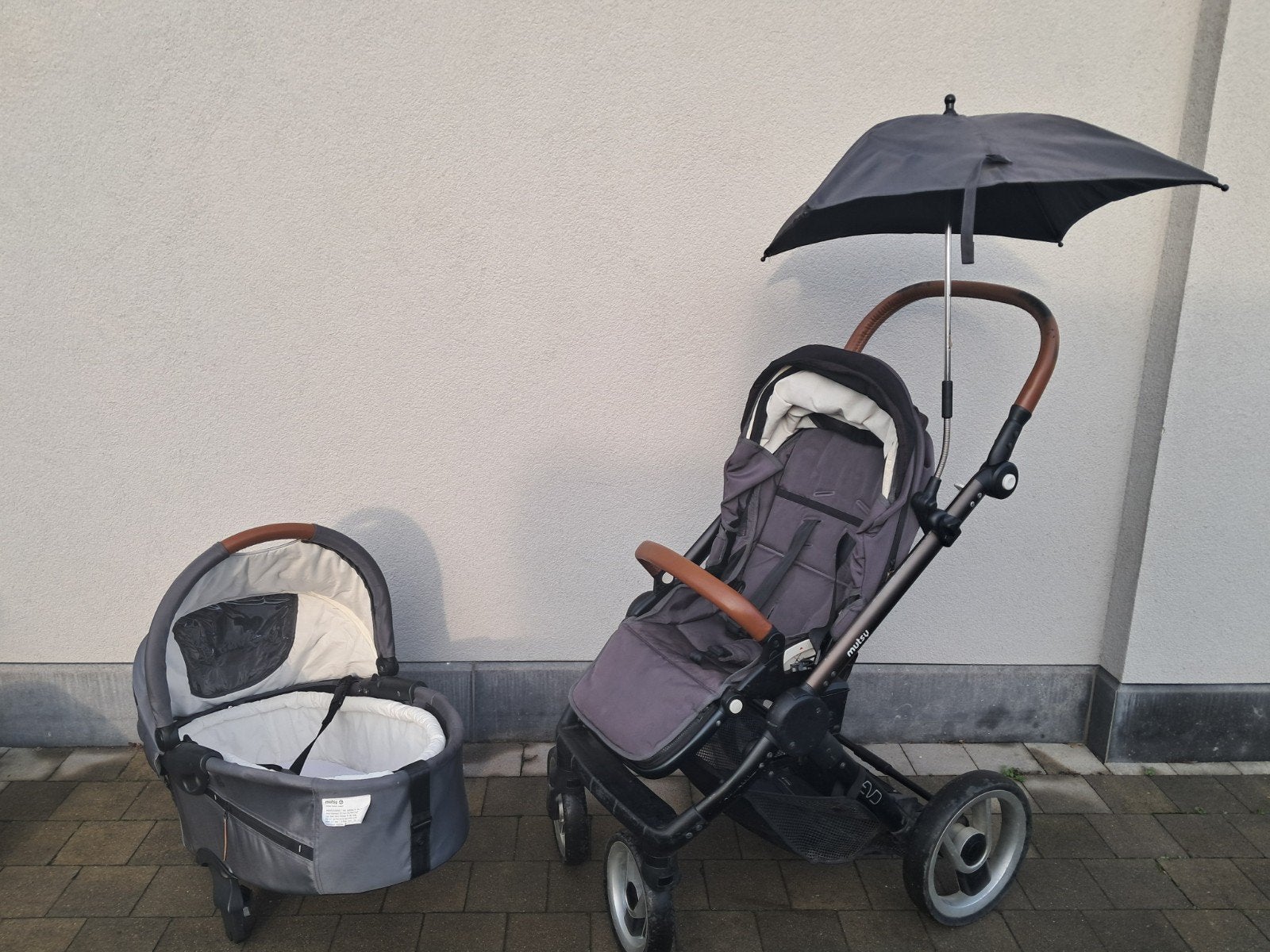 Musty evo combi-kinderwagen compleet, Gebruikt, Verstelbare duwstang, Maxi-Cosi, Ophalen