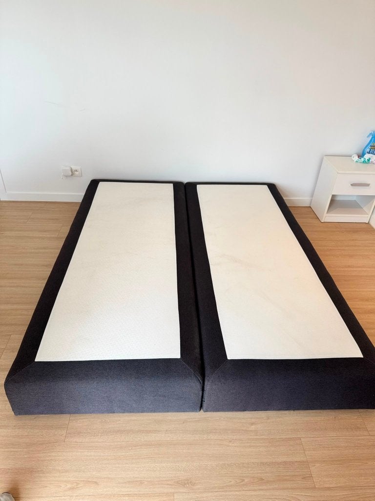 Boxspring, Ophalen, Gebruikt, Bruin, Tweepersoons