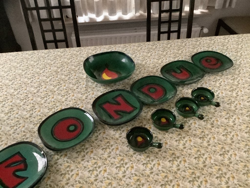 Fondue servies, Huis en Inrichting, Keuken | Servies, Ophalen of Verzenden, Bord(en)