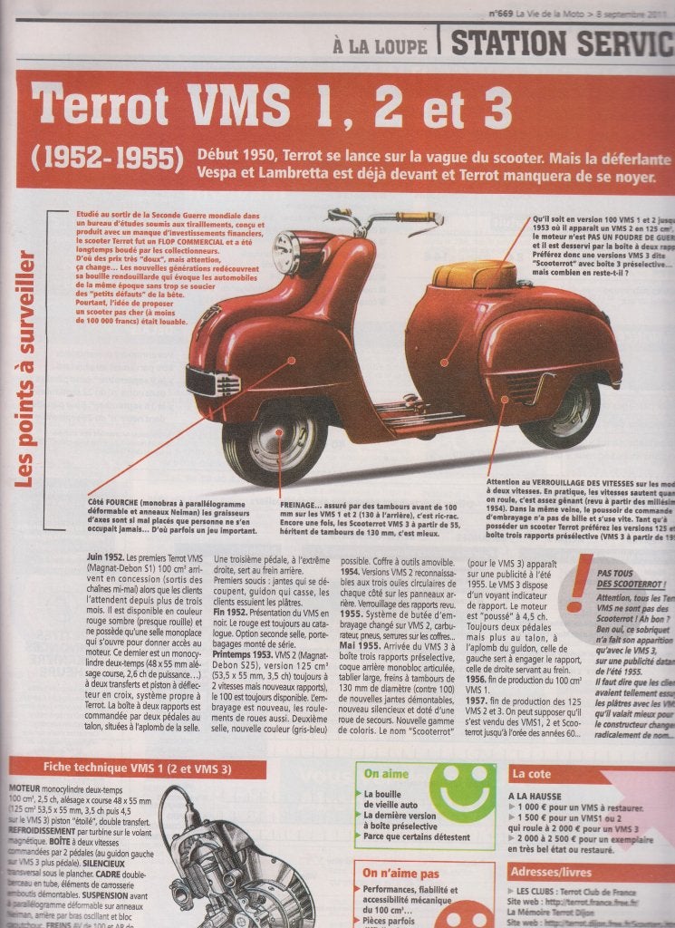 Scooter Terrot VMS collection, Verzenden, Gelezen