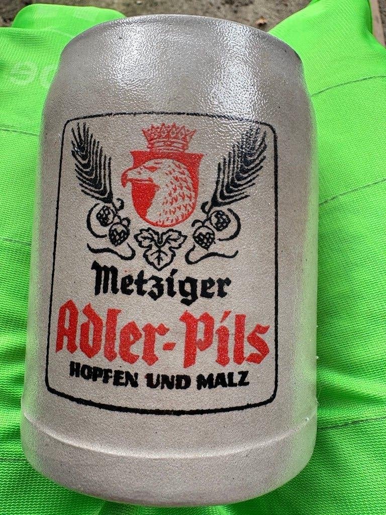 Metziger Adler-Pils - bierpul, Verzamelen, Ophalen of Verzenden, Gebruikt, Pul(len), Overige merken