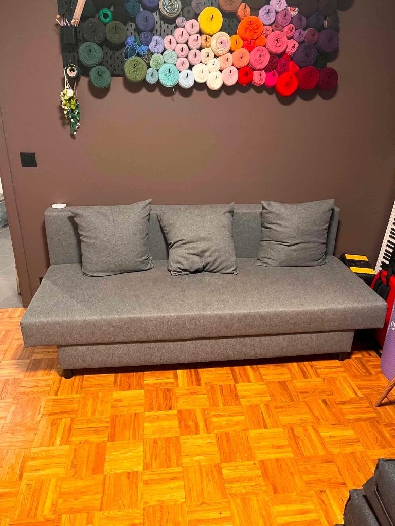 Slaapbank / Zetelbed, Huis en Inrichting, Ophalen, Gebruikt, Tweepersoons, 80 cm
