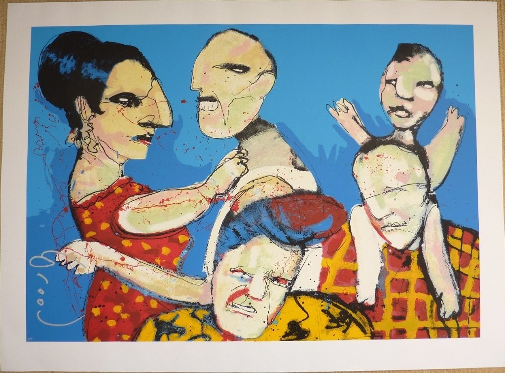 Herman Brood Zeefdruk Family Affair, Gelimiteerde oplage, Ophalen of Verzenden, Zeefdruk