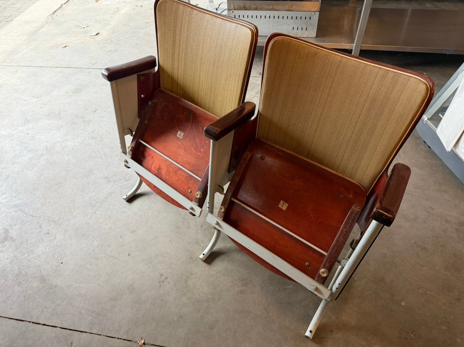 Vintage Bioscoopstoelen / Theaterstoelen – Set van 2, Enlèvement
