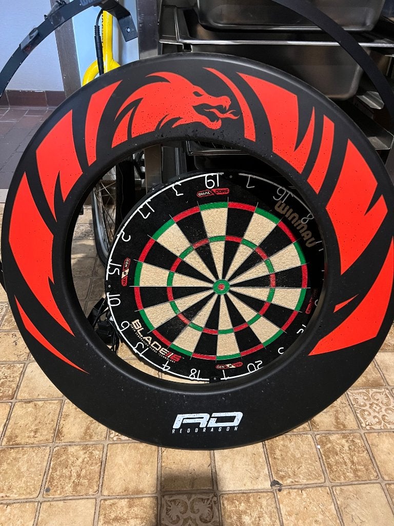 dartsblok, Sport en Fitness, Ophalen, Gebruikt, Dartbord, Soft tip