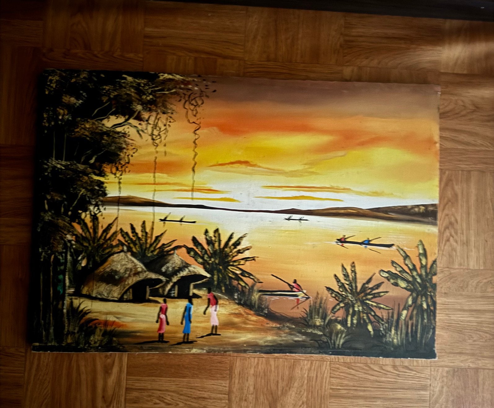 Schilderij geschilderd op doek, Antiquités & Art, Enlèvement