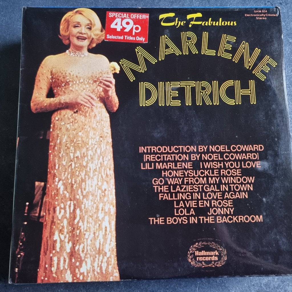 LP Marlene Dietrich – The Fabulous Marlene Dietrich, CD & DVD, Enlèvement ou Envoi, Utilisé, Jazz, LP