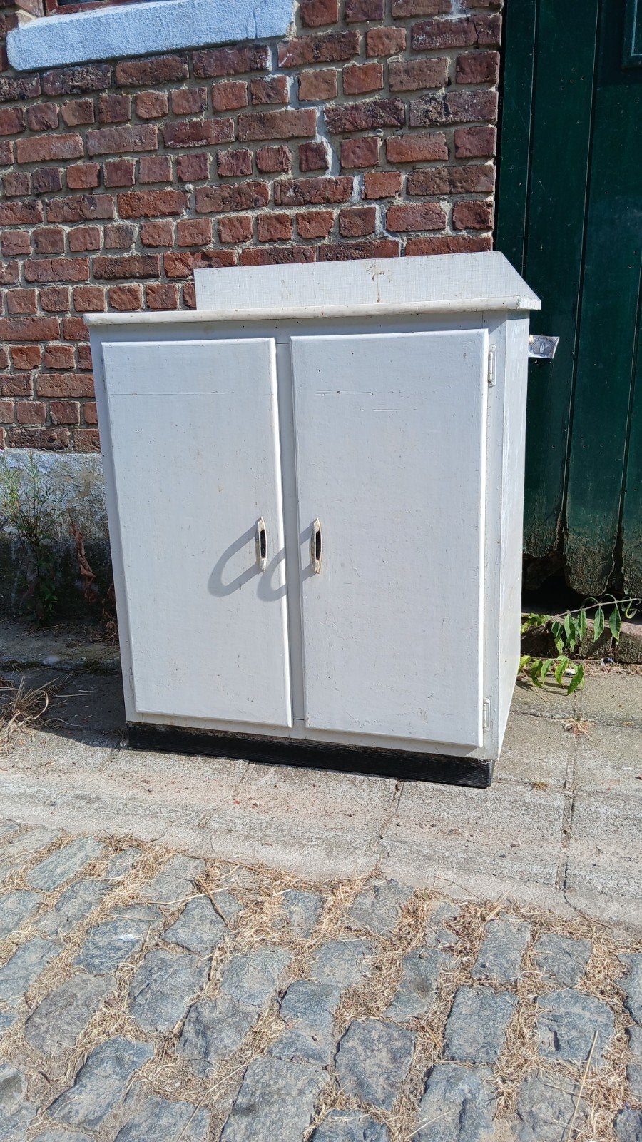Massief houten kastje, Avec porte(s), Enlèvement, Utilisé, Pin