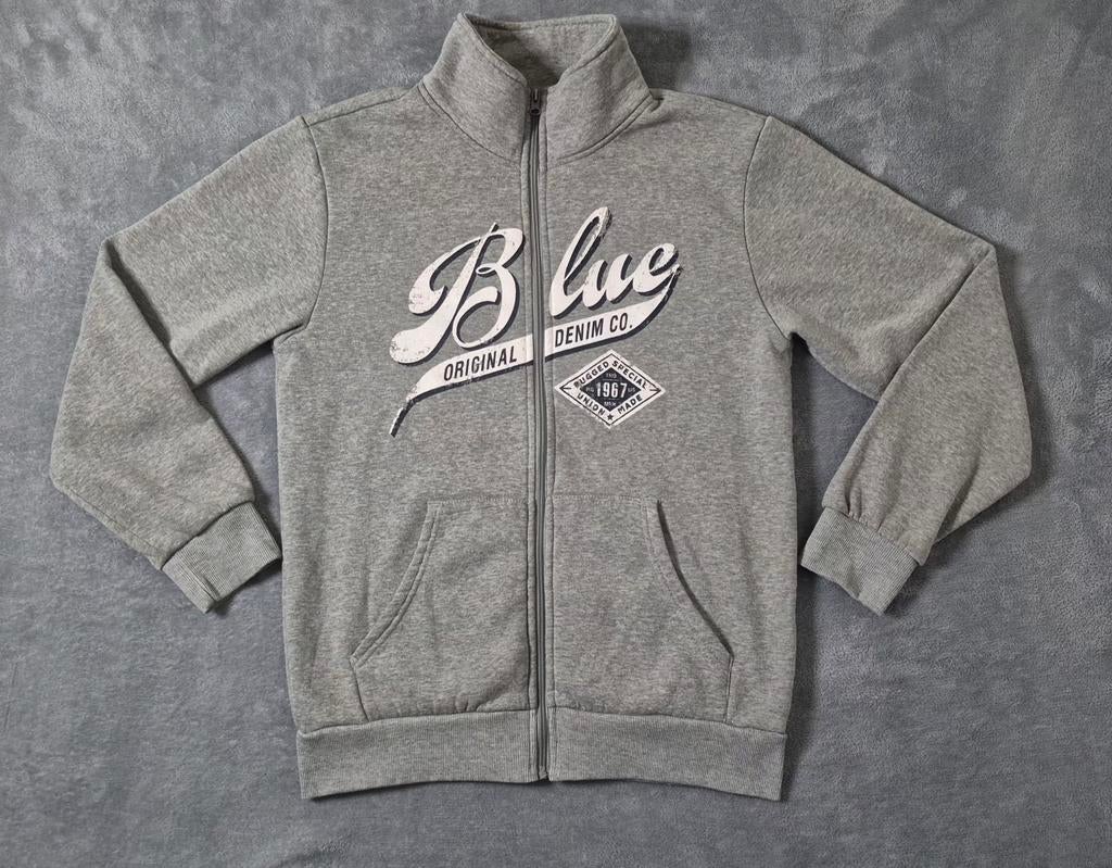 Grijs jack met ritssluiting - Blue Denim Co. - Maat S, Kleding | Heren, Verzenden, Zo goed als nieuw, Grijs, Maat 46 (S) of kleiner