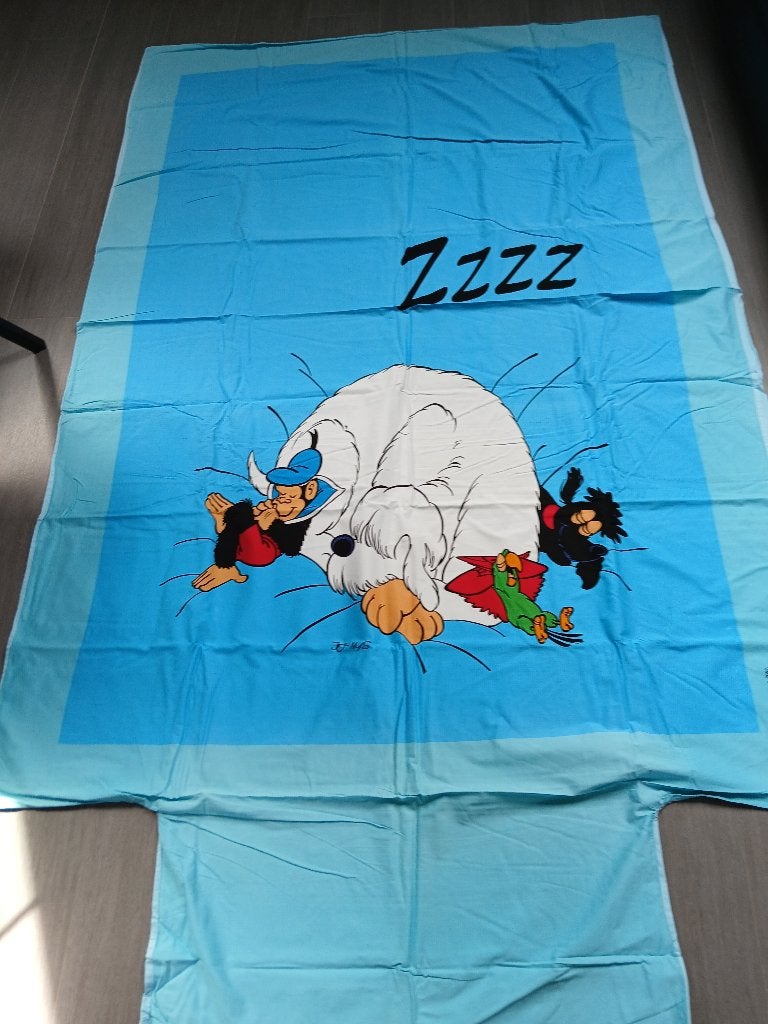 Dekbedovertrek +sloop jommeke 1persoon nieuw!, Dubbelzijdig, Nieuw, Ophalen of Verzenden, Meerkleurig