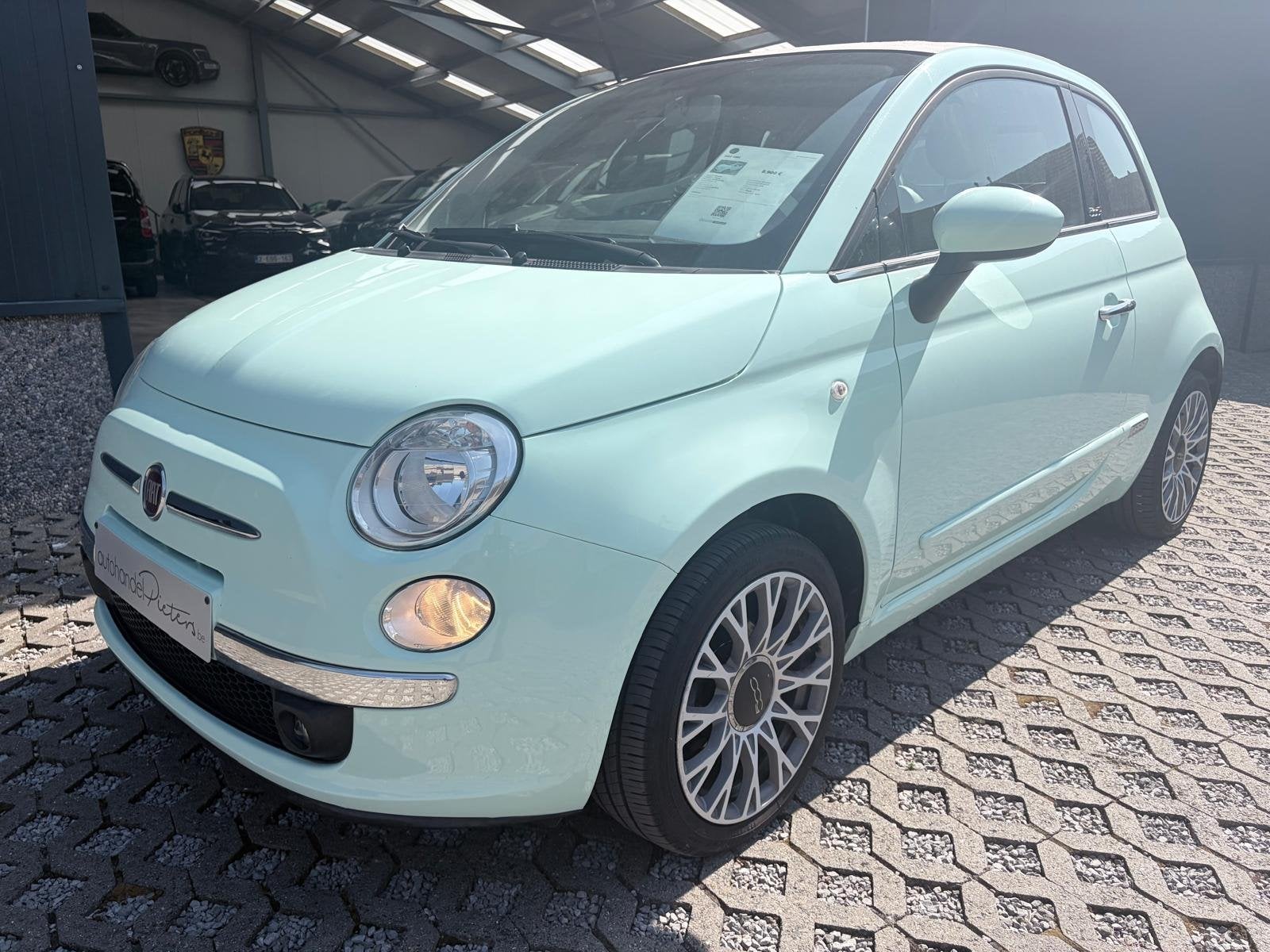 Fiat 500C 1,2 benzine - Mintgroen/Cabrio, Autos, Achat, Euro 6, Entreprise, Boîte manuelle