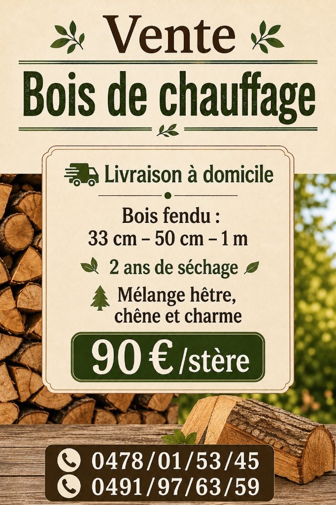 Bois de chauffage, Enlèvement, Hêtre, Bûches