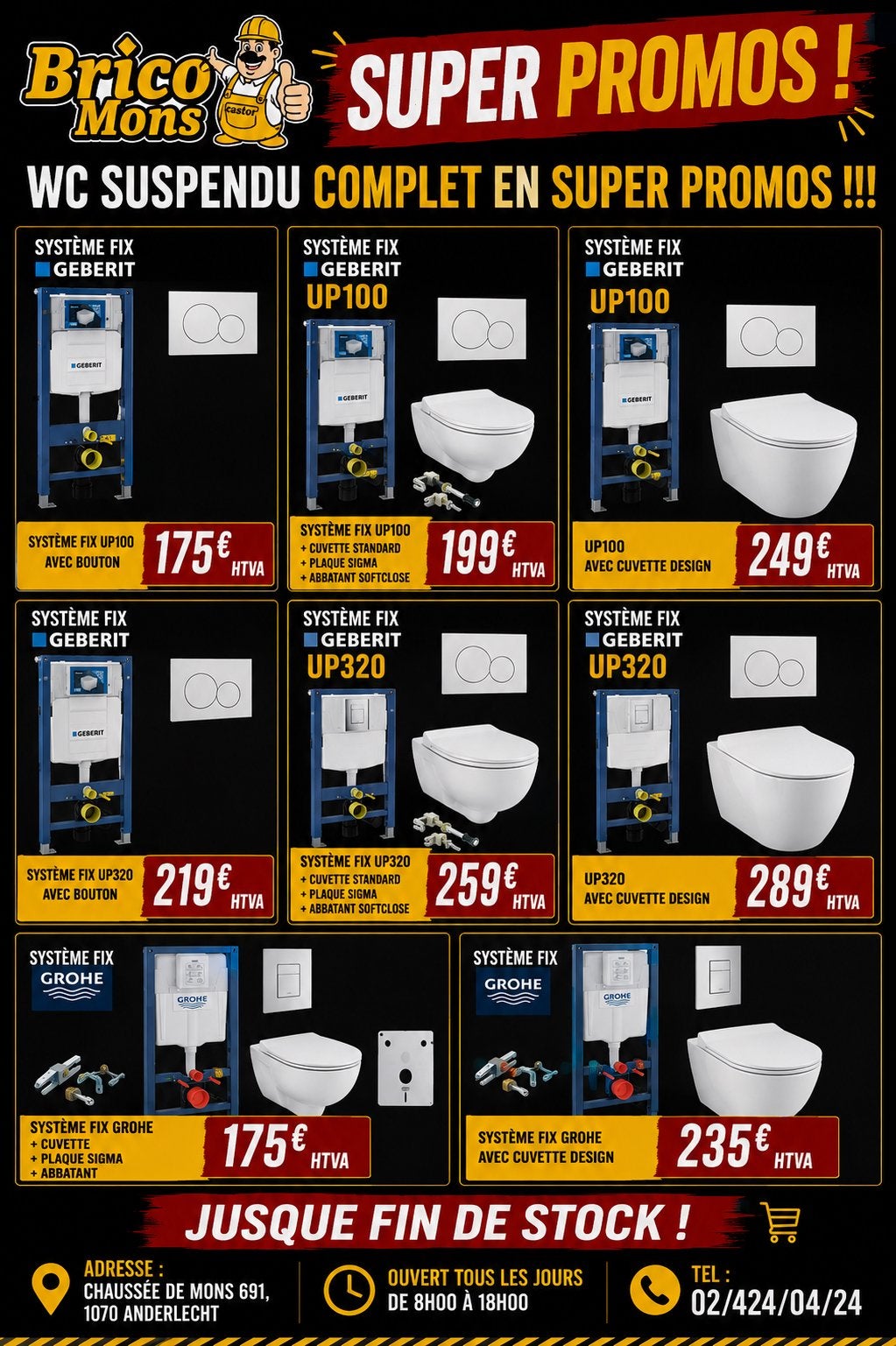 ️🔥Wc suspendu GEBERIT UP320 & UP100 en super PROMOS ️❗️, Enlèvement, Neuf