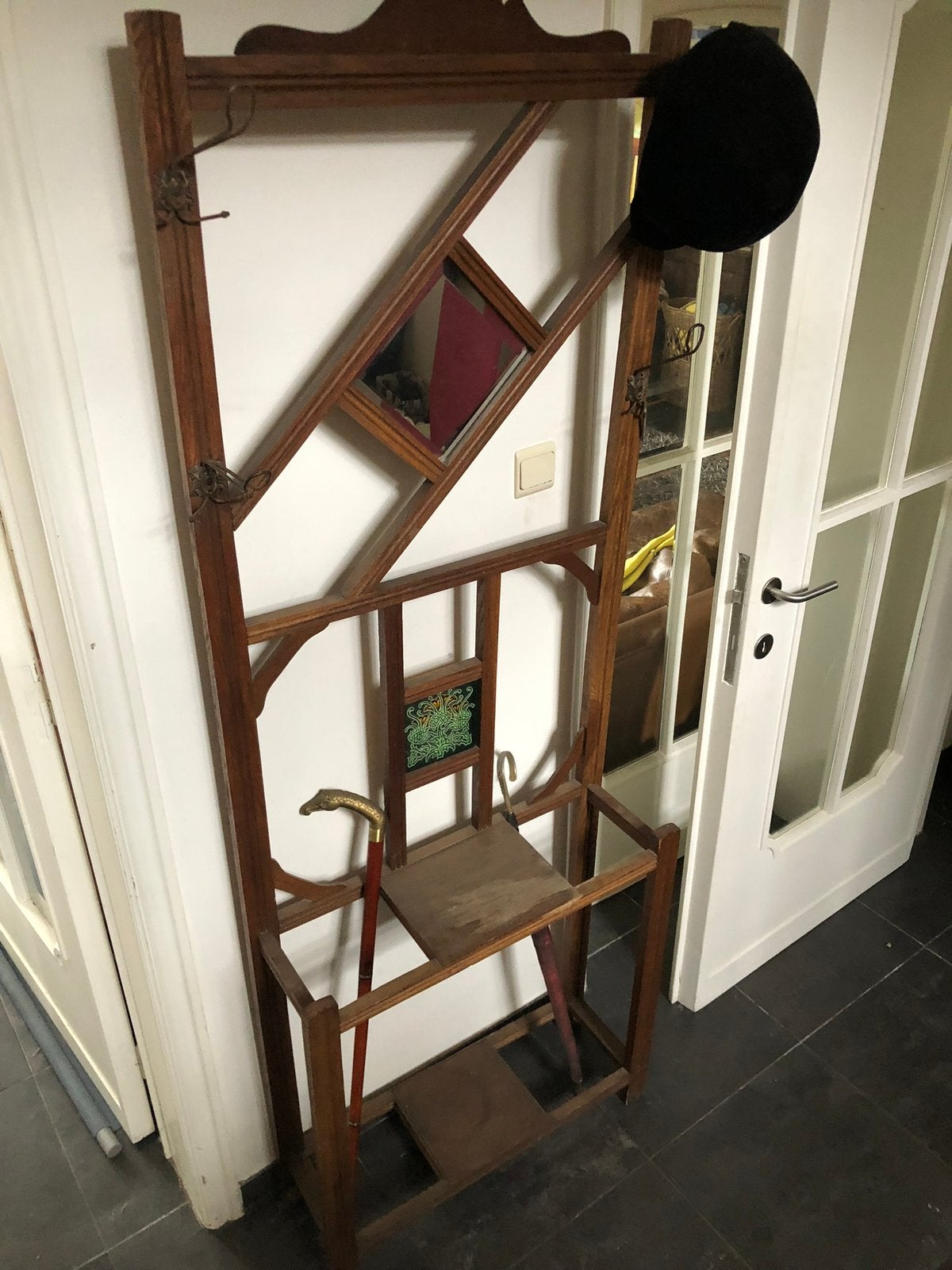 Porte-manteau d'entrée ancien Art Nouveau, Enlèvement