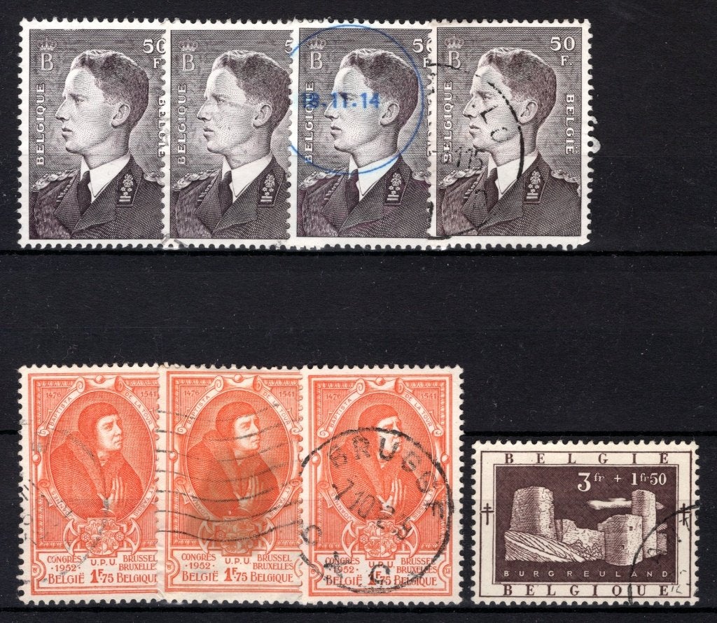 Jaar 1952 gestempeld (879-905), Postzegels en Munten, Verzenden, Gestempeld, Gestempeld