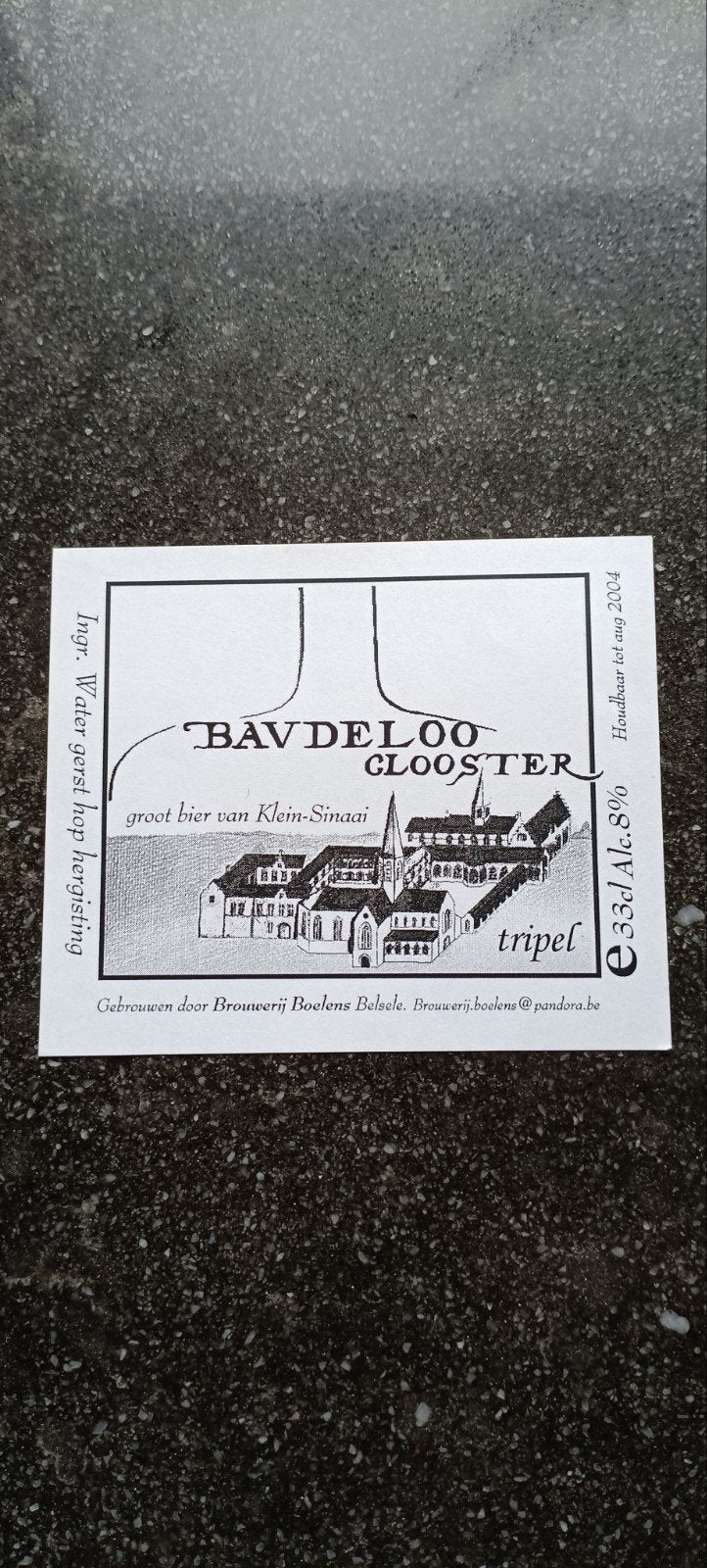 bieretiket bavdeloo clooster tripel br Boelens Belsele, Verzamelen, Ophalen of Verzenden