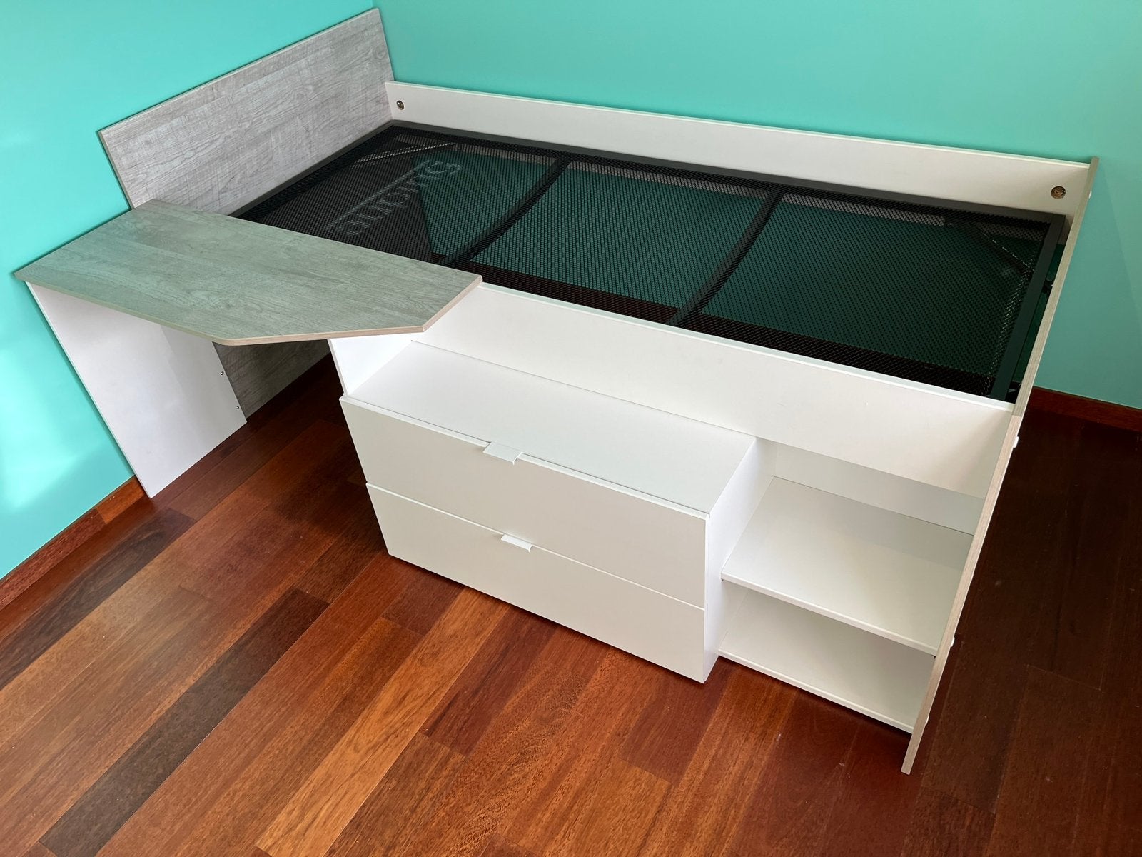 Cadre de lit enfant, mi-hauteur + sommier auping, Huis en Inrichting, Slaapkamer | Complete slaapkamers, Zo goed als nieuw, Ophalen