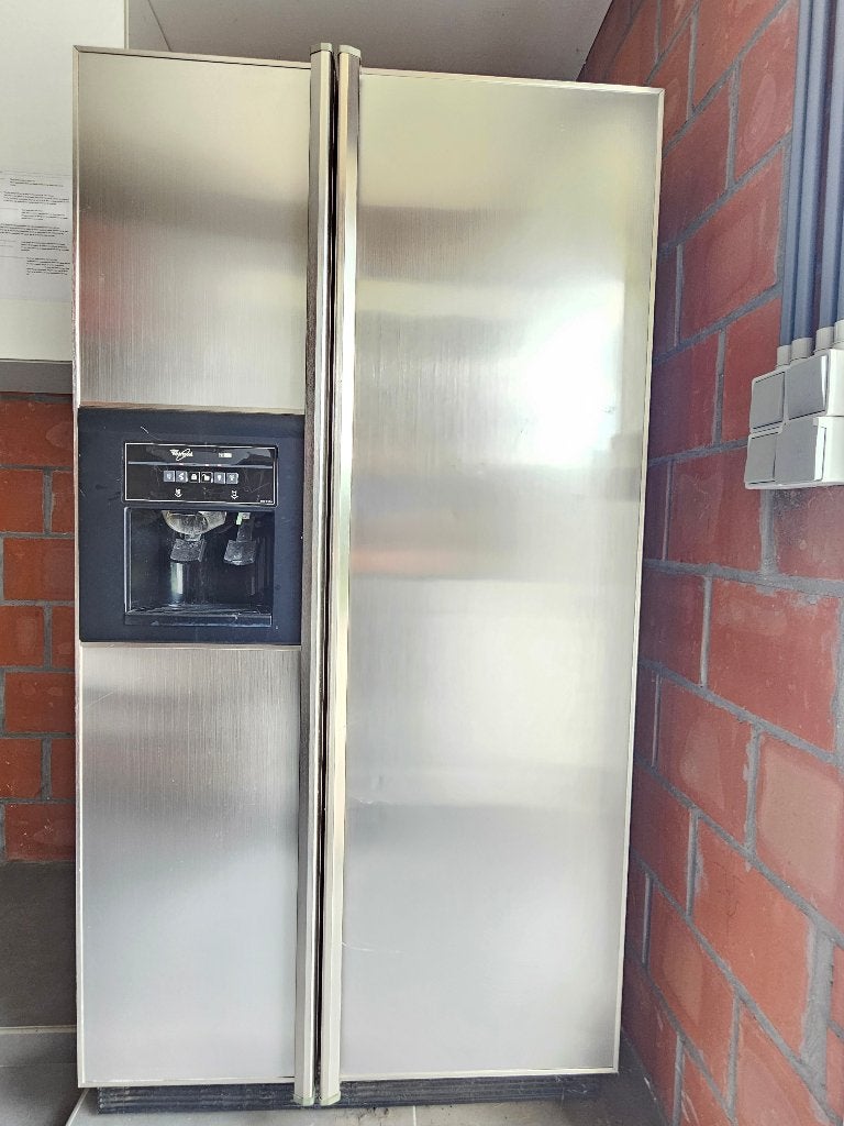 Whirlpool Amerikaanse frigo/diepvries, Utilisé, 50 à 100 cm, 75 cm ou plus, Argenté