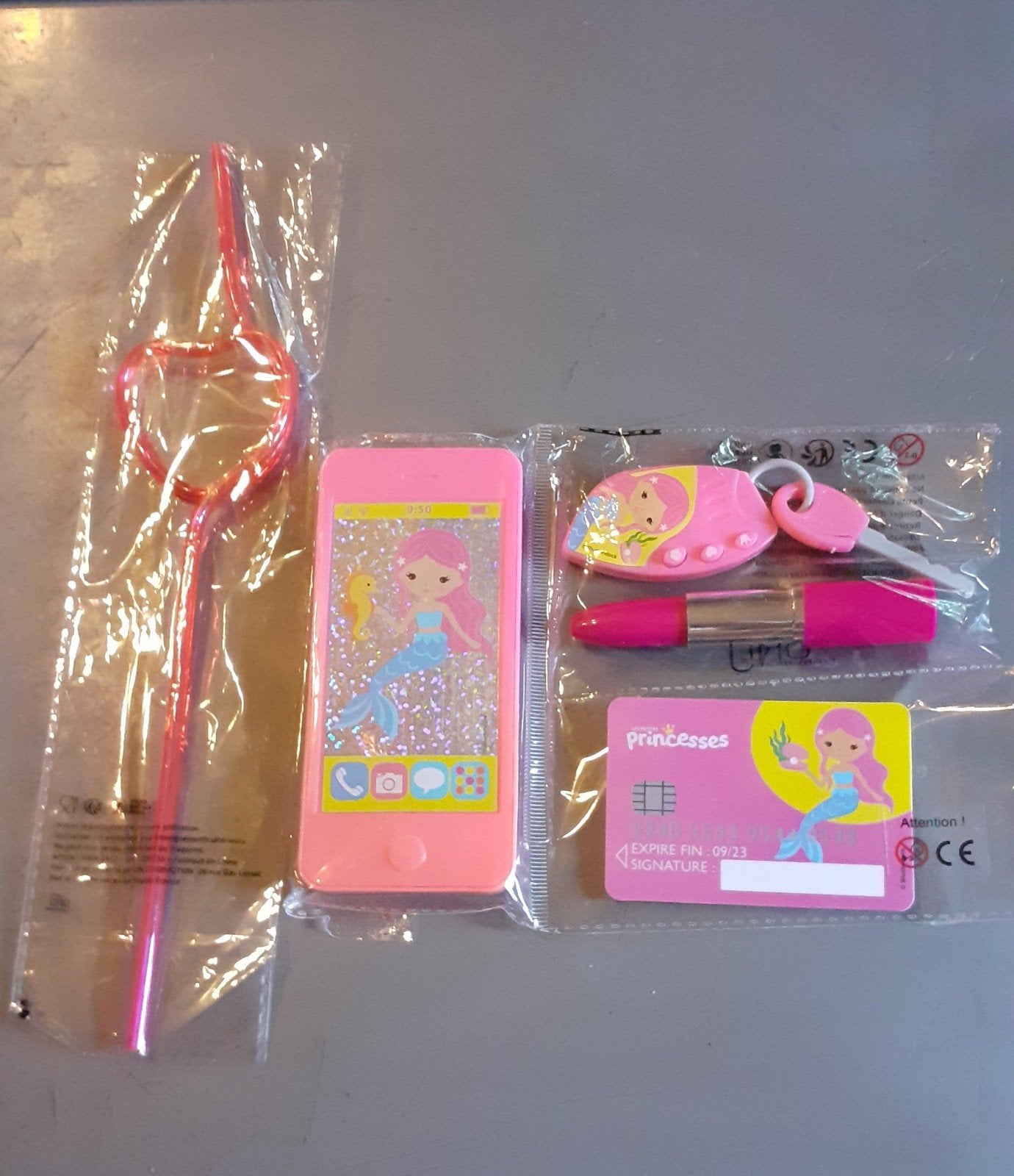 accessoire jouet rose pour fille +paille coeur, Enfants & Bébés, Enlèvement ou Envoi, Fille