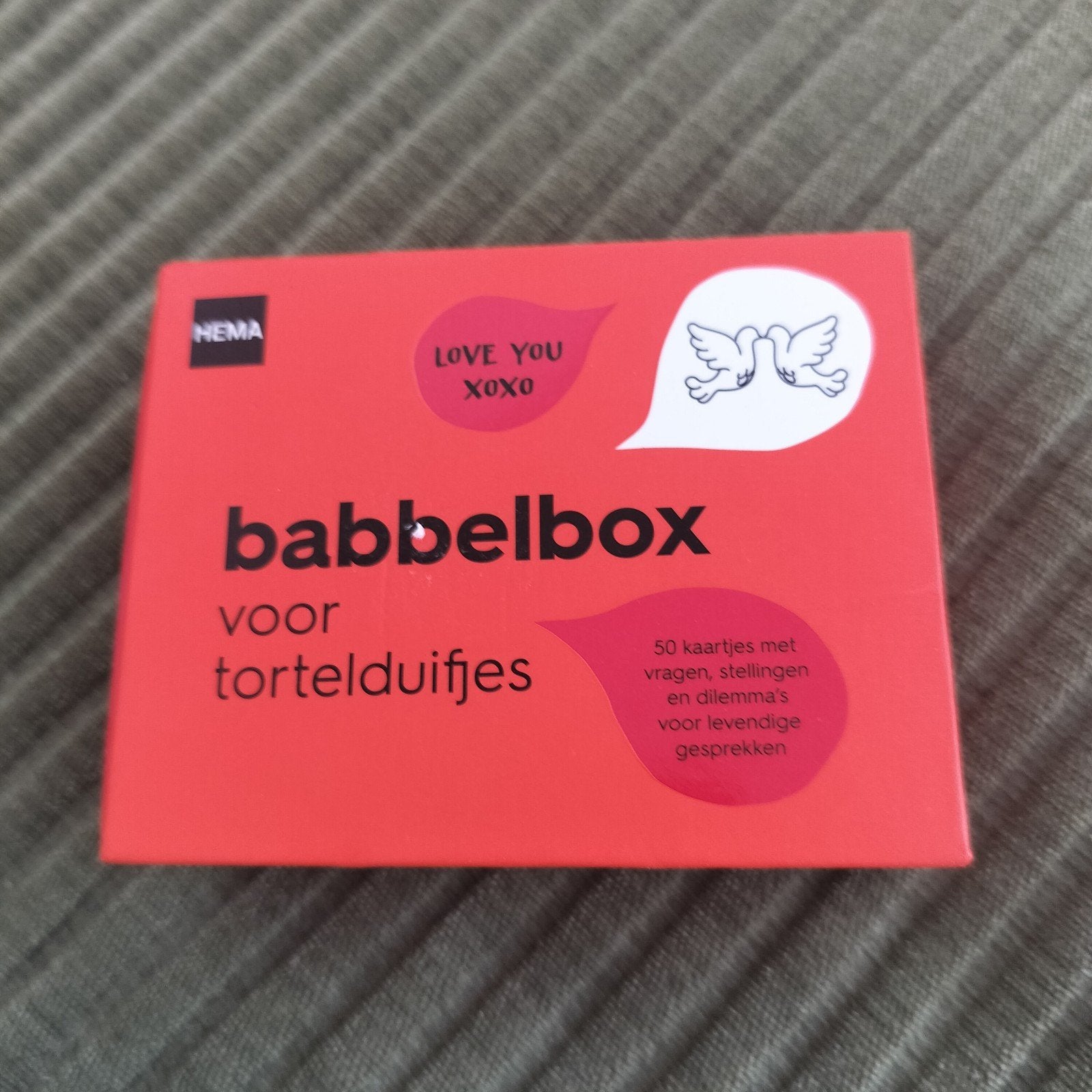 Babbelbox voor tortelduifjes, Hobby en Vrije tijd, Gezelschapsspellen | Kaartspellen, Een of twee spelers, Ophalen, Zo goed als nieuw