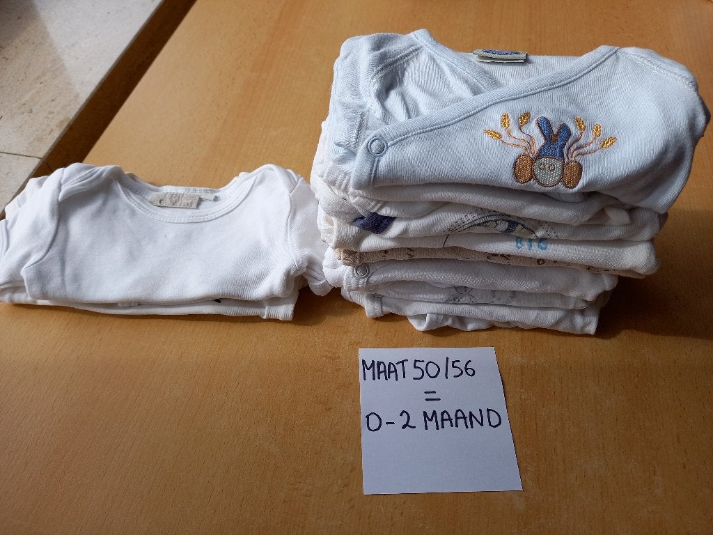 Nieuwstaat pakket body's/rompertjes maat 50-56, Kinderen en Baby's, Nacht- of Onderkleding, Jongetje of Meisje, Ophalen of Verzenden