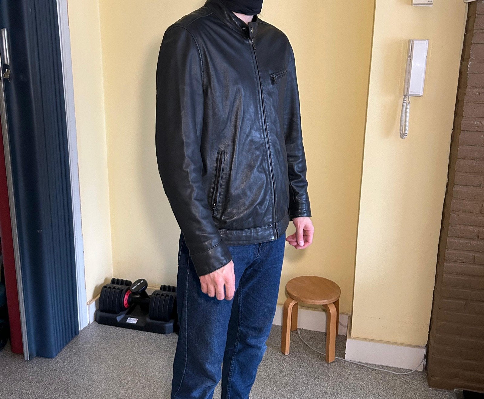 Veste en cuir Distinction McGregor pour homme, Enlèvement ou Envoi, MC GREGOR, Noir, Taille 52/54 (L)