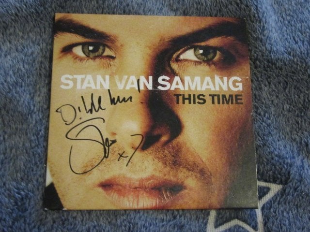 CD Single: Stan Van Samang - This Time -- getekend, CD & DVD, Enlèvement ou Envoi, Utilisé, Pop, Signé