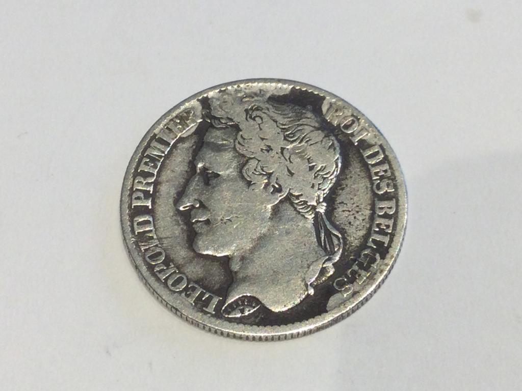 Belgique 1 Franc 1844 argent, Timbres & Monnaies, Monnaies | Belgique, Enlèvement ou Envoi, Argent