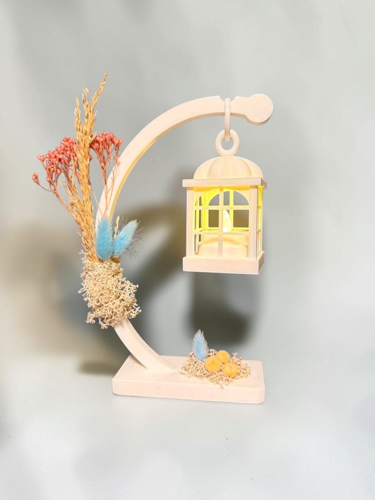 Lantaarn omhuld met droogbloemen, Huis en Inrichting, Ophalen of Verzenden, Nieuw