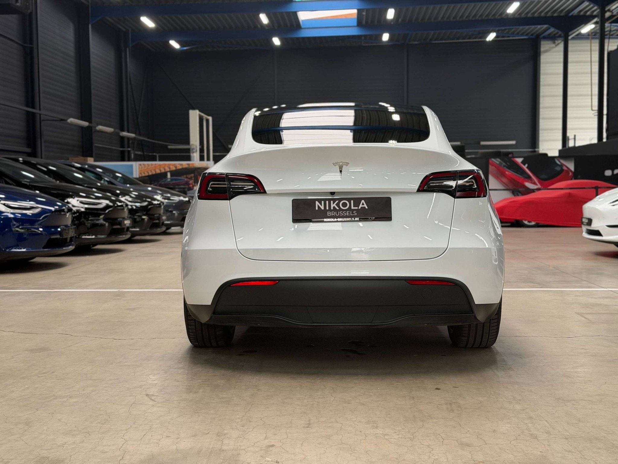 Tesla Model Y RWD - HIGHWAY AUTOPILOT - PEARL WHITE, Achterwielaandrijving, Gebruikt, Zwart, Wit
