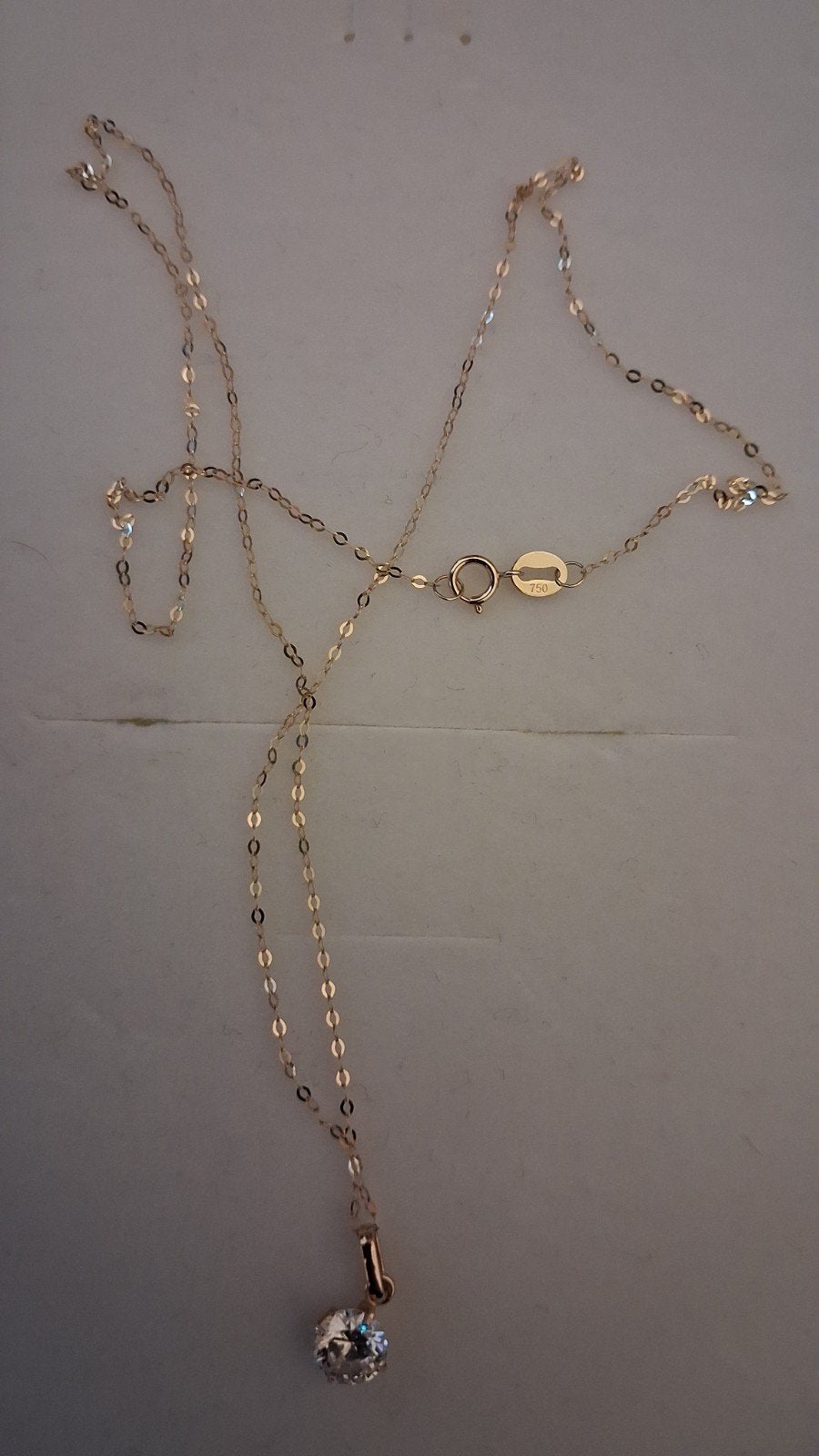 Collier+pendentif 18 carats 750, Bijoux, Sacs & Beauté, Colliers, Enlèvement ou Envoi, Comme neuf, Or