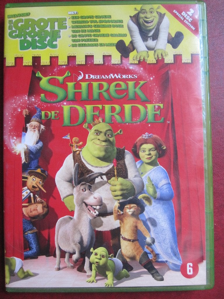 Shrek de derde (2007) 2 disc, Cd's en Dvd's, Tekenfilm, Amerikaans, Nederlands, Ophalen of Verzenden
