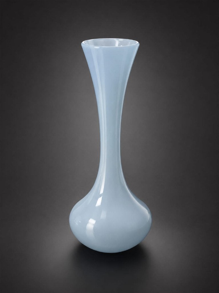 Vintage hemelsblauwe opaline soliflora vaas, Ophalen