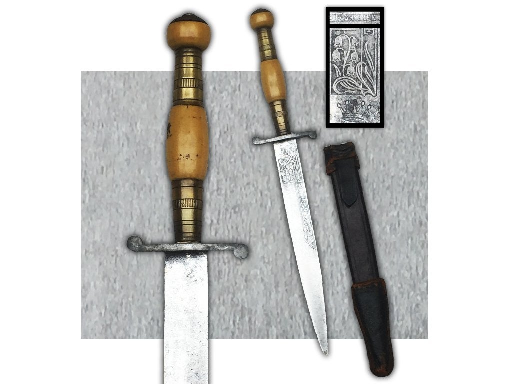 🚨Zeldzame originele graveerde dolk HIGH LIFE CUCHILLO 1910, Ophalen of Verzenden, Landmacht, Mes of Dolk