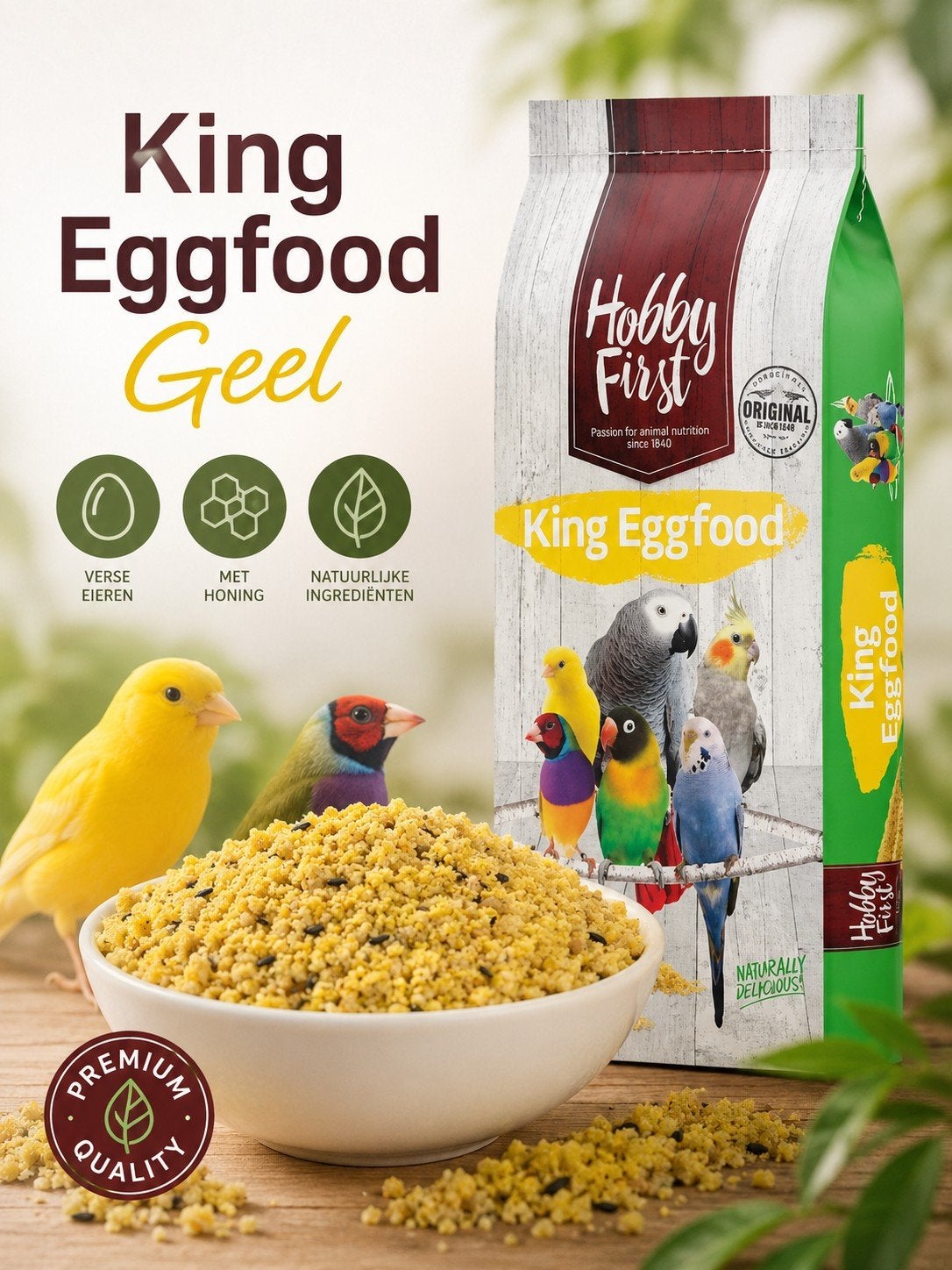 HobbyFirst King Eggfood geel 5kg, Dieren en Toebehoren, Vogels | Toebehoren, Ophalen