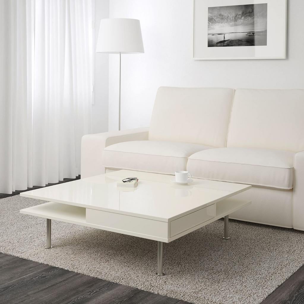 Salontafel Tofteryd hoogglans wit 95x95x31 cm, Enlèvement